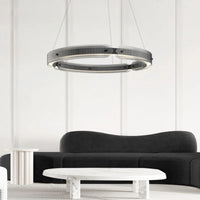 Chandelier in smoked glass design modern decorative pendant light