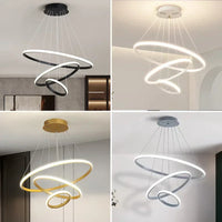 Modern three circle round chandelier elegant design
