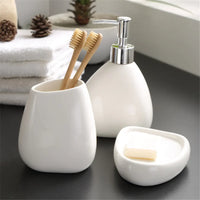 Nordic Ceramic Bathroom Accessory Set with Soap Dispenser