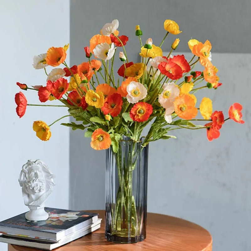 Bouquet of artificial flowers poppy for home decoration garden party