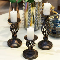 Retro metal candle holder for decorations and wedding