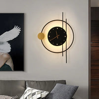 LED wall clock in iron acrylic elegant Nordic design