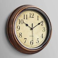 Silent vintage wall clock for interior decoration