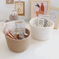 Cotton rope storage baskets for toys and other objects