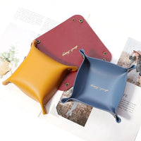 Leather Desk Storage Box, Multicolor Palette