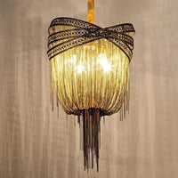 Aluminum pendant light industrial style with decorative acorns