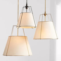Cone drum pendant light, fabric lampshade, kitchen restaurant during light, indoor home decoration lighting