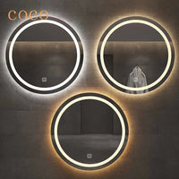 31-Inch Round LED Makeup Mirror with Fog-Free Tri-Color Light