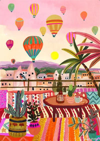 Posters and colorful prints of abstract landscape for interior decoration - 20x30cm Unframed
