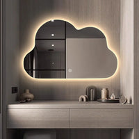 Luxury horizontal cloud mirror with led lighting for makeup