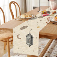 Ramadan table runner patterns lantern moon stars