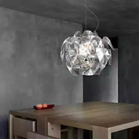 Transparent acrylic chandelier design for elegant interior
