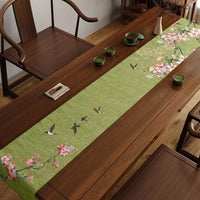 Chinese-style Tablet flying birds bamboo ink linen - 33X90CM(1.1X3FT