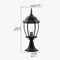 Outdoor solar led wall sconce for garden and courtyard