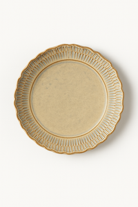 Plated ceramic relief retro gastronomic style