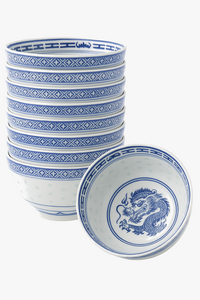 Bol china jingdezhen pattern chinese dragon ramen soup