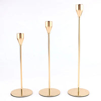 Luxurious metal candle holders for wedding and elegant decoration