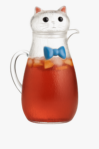 Glass carafe resistant pattern cat playful style