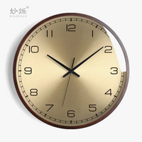 Modern design wall clock in wood silent luxury decorative gifts ideas
