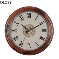 Wall clock in silent wood design modern new collection