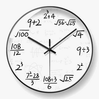 Wall clock mathematics blackboard decoration school children