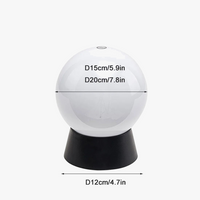Acrylic Outdoor Globe Pedestal Lamp with Warm Glow