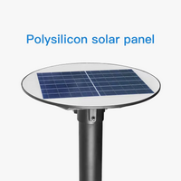 Round solar lamp for garden and outdoor lighting