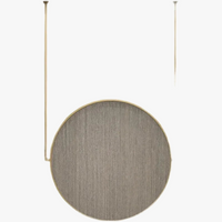 Round wall mirror in gold metal decorative elegant accessory