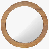 Round Teak Wall Mirror 60 cm for Any Room
