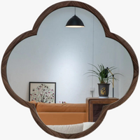 Decorative wooden mirrors for make-up and interior decoration
