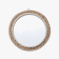Raffia decorative mirrors for elegant wall decoration