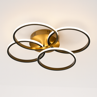 Nordic ceiling with modern ring lighting - Round A L66x66cm / Warm White