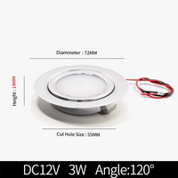 Waterproof led spot in stainless steel for outdoors and boat