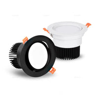 Variable intensity built-in led spotlights for modern interior
