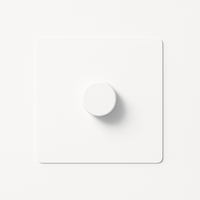 Essential White Matt Steel Dimmer Switch