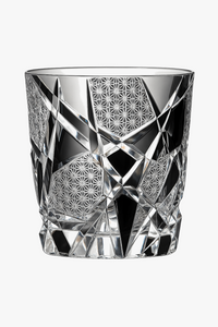 Crystal glass style edo kiriko pattern light sculpted
