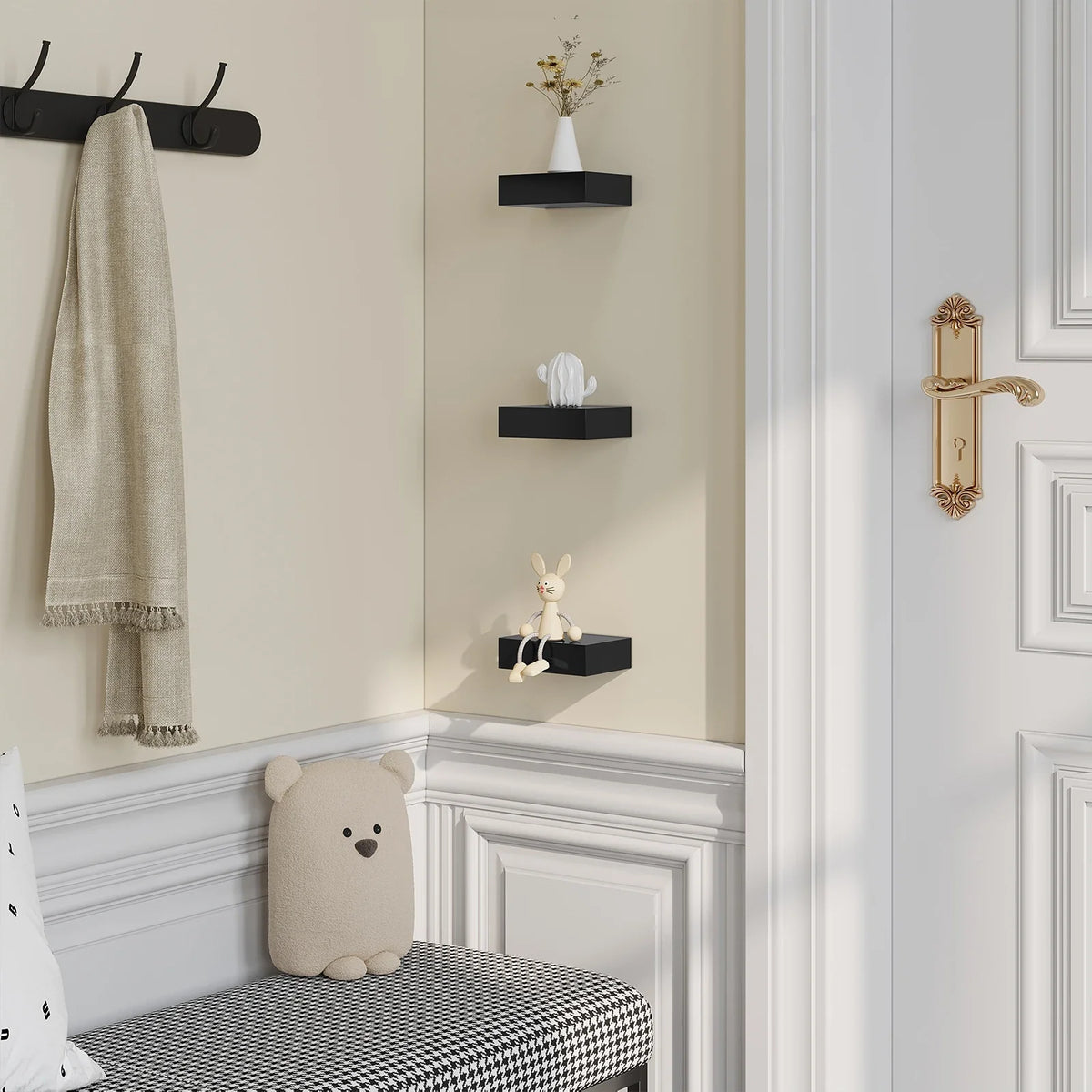 Set of 3 wall shelves for interior decoration and display gallery - view 3
