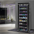 Fabric shoe shelf for reduced space and practical storage