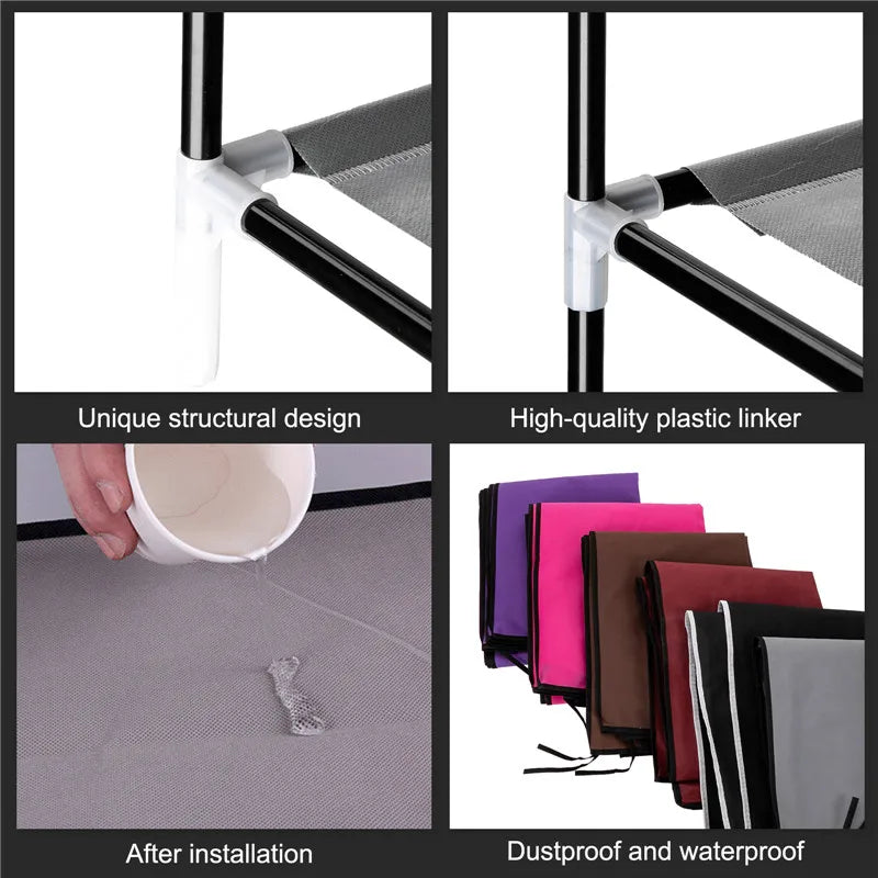 Fabric shoe shelf for reduced space and practical storage - view 6
