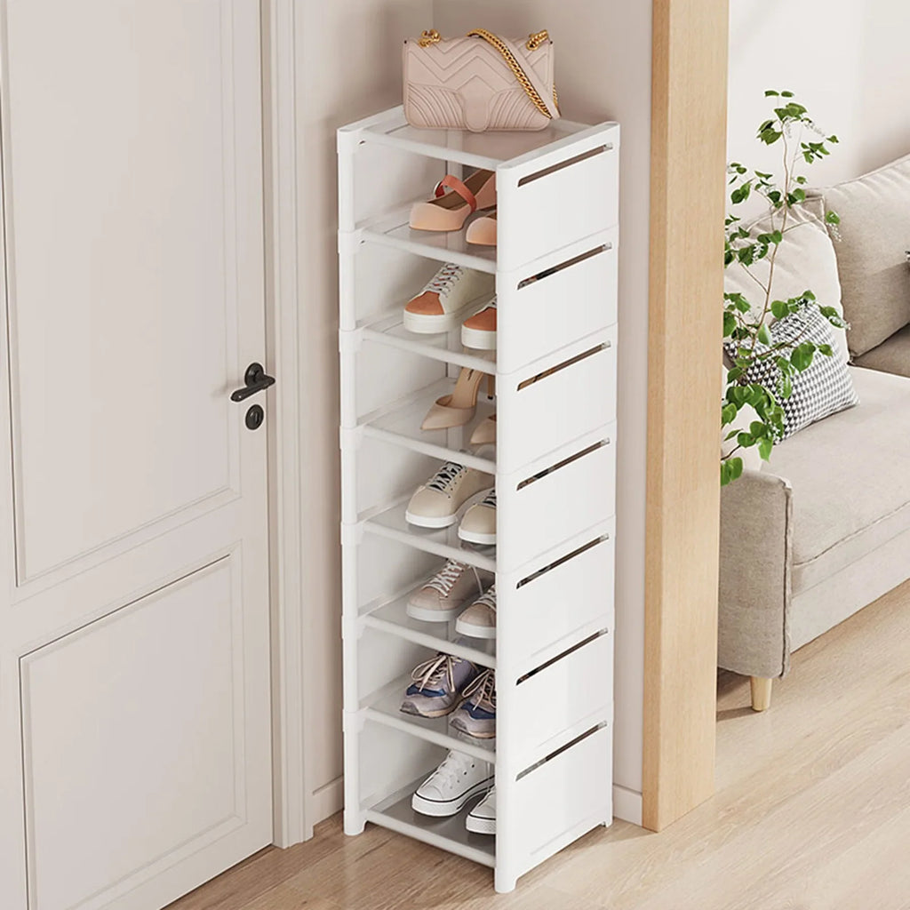 Stackable and adjustable shoe organizer space gain - view 4