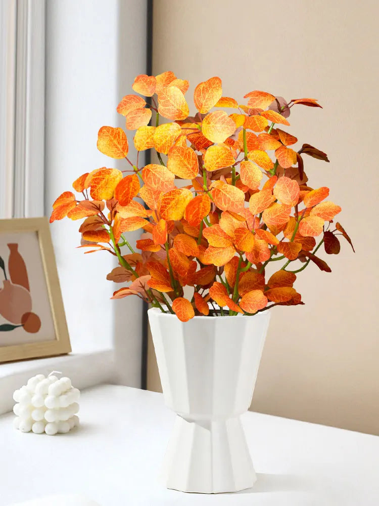 Artificial plants schefflera clover and eucalyptus for home decoration - view 3