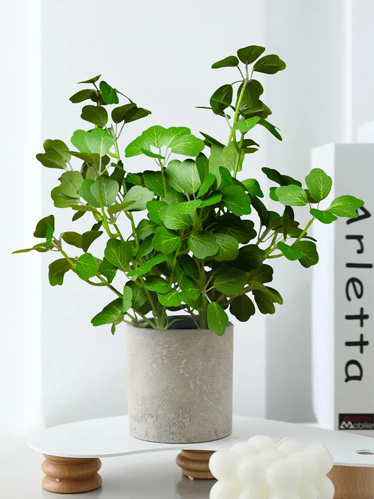 Artificial plants schefflera clover and eucalyptus for home decoration - view 5