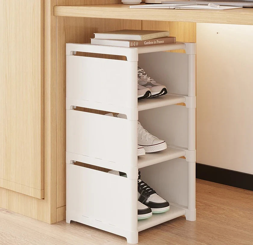Stackable and adjustable shoe organizer space gain - view 5