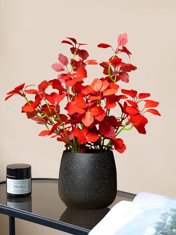 Artificial plants schefflera clover and eucalyptus for home decoration