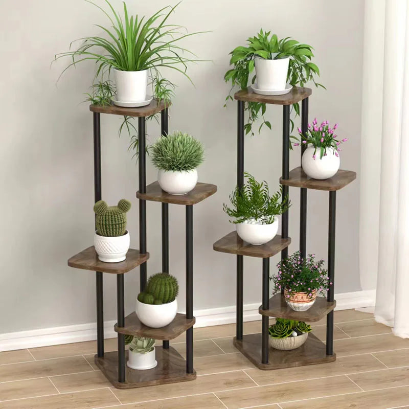 Wooden support for plants and pots of inner flowers