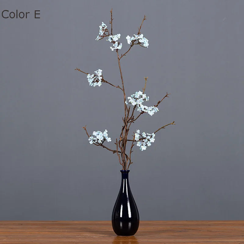 Artificial cherry flower branch for autumn decoration - E