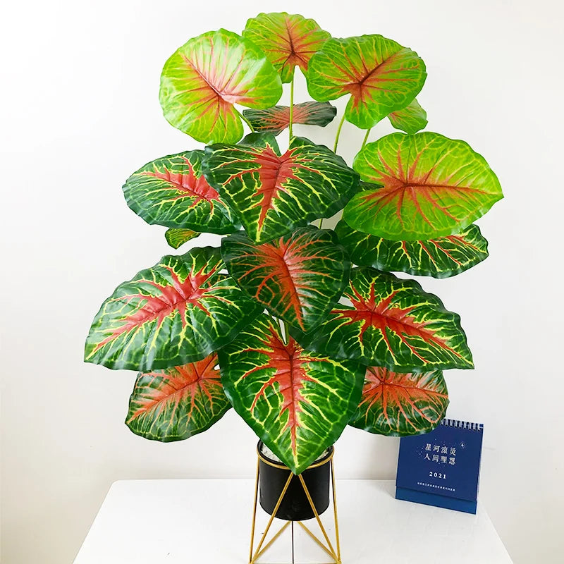 Artificial plants monstera large leaves for interior decoration