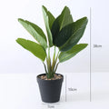 Tropical artificial banana pot plants decorations jungle realistic - 38 cm A