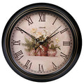 Silent retro style shabbaby wall clock chic interior decoration - Style 1 / 16 inches