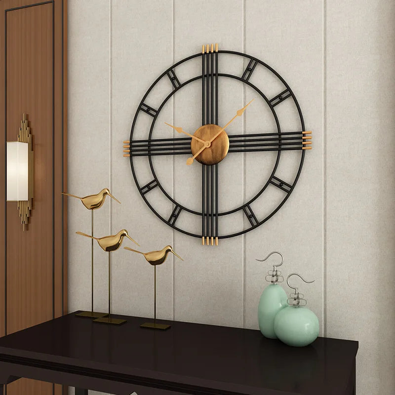 Modern Minimalist Iron Wall Clock, Nordic Style, Mute Clock, Living Room, 50cm - view 4